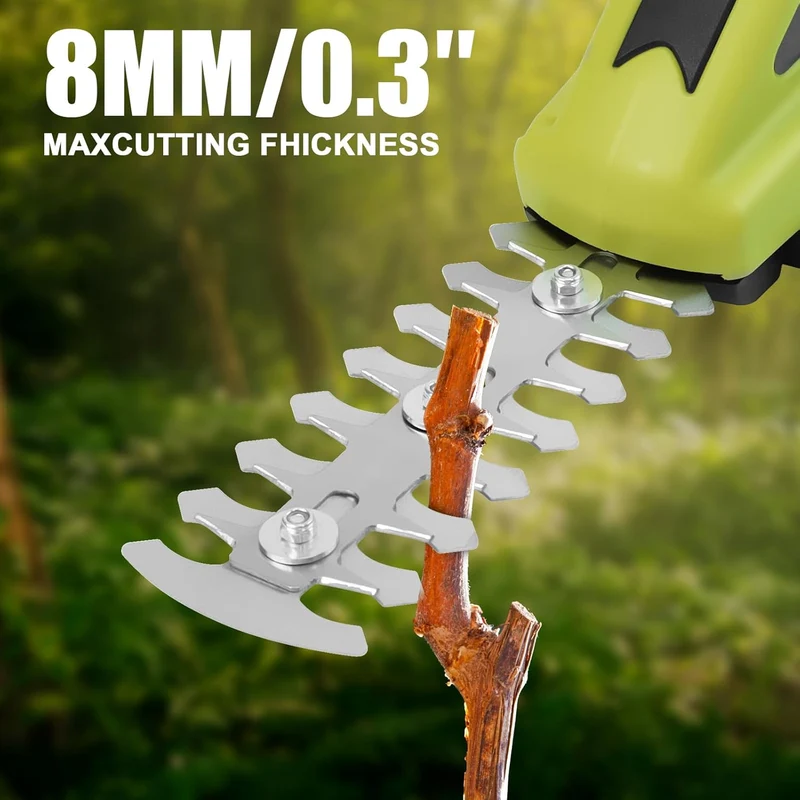 Dewinner 3-in-1 Lawn Shears, 3.6 V Battery, Lawn Shears with 2 Blades, Garden Shears for Cutting Hedges, Lawns, Cutting Width/Length 10 cm/15 cm, Includes Charger