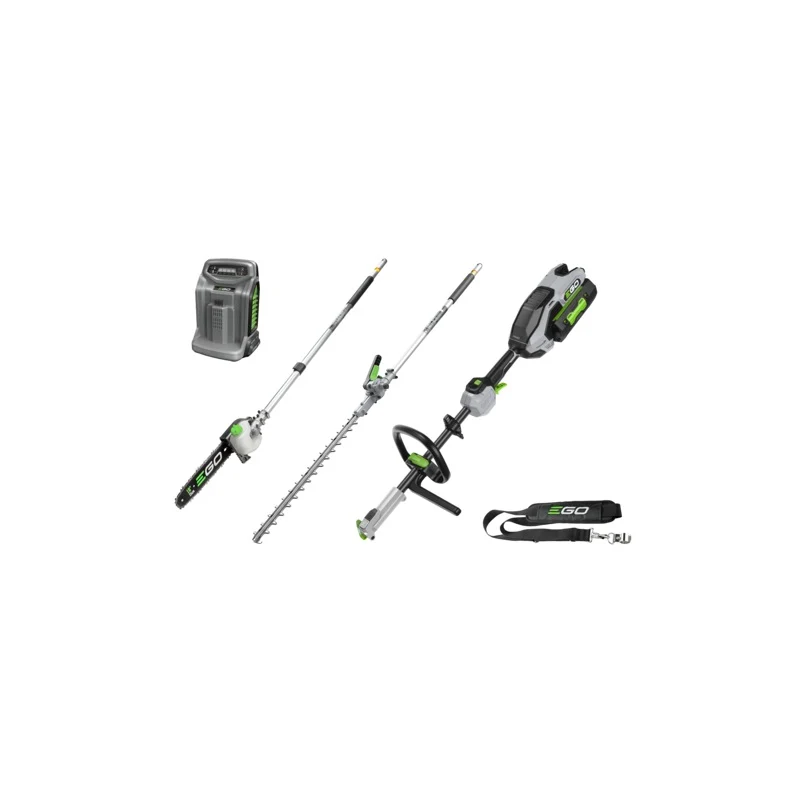 PROMO Kit EGO MHC1022E 1 ASTA MOTORE +1 App. Tagliasiepi+1 App.Potatore + 2 batterie 2.5 Ah+1 Caricabatteria Rapido