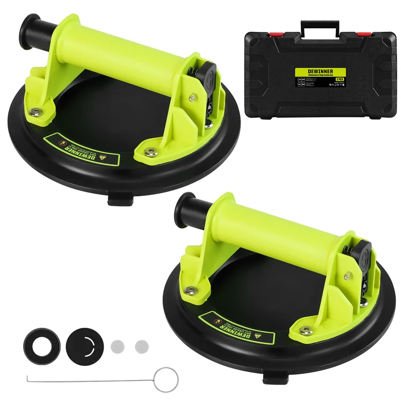 DEWINNER Professional Tile Vacuum Cleaner, Glass Vacuum Cleaner with Portable Toolbox, Load Capacity 110-200kg, for Transporting and Moving Glass, Tiles