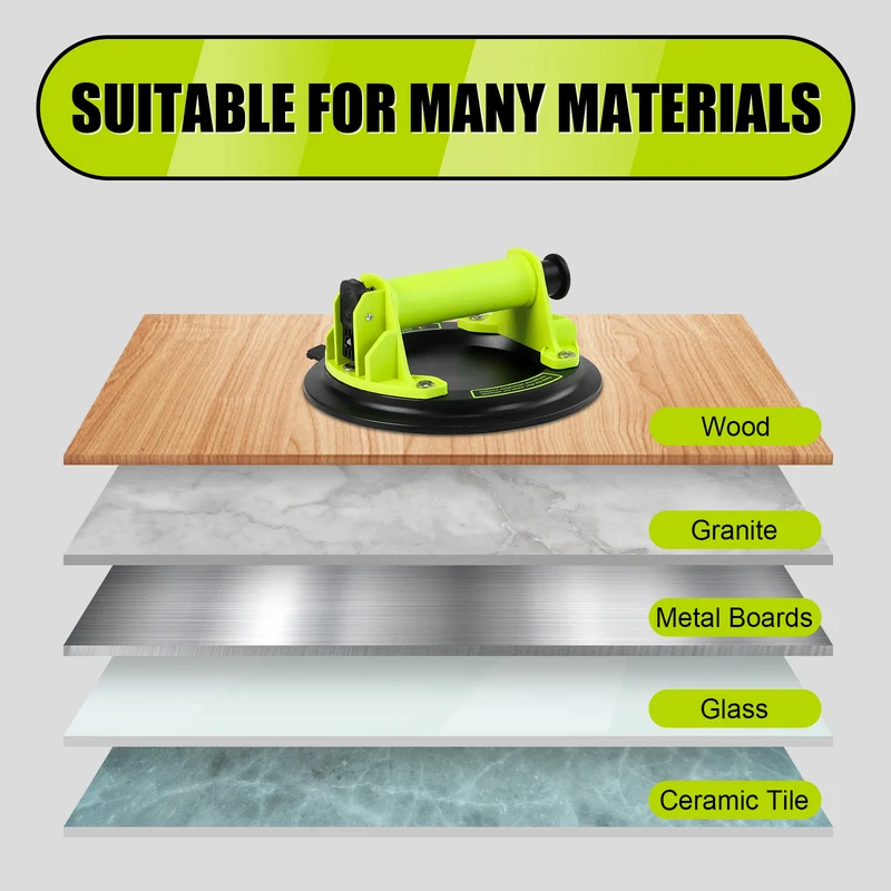 DEWINNER Professional Tile Vacuum Cleaner, Glass Vacuum Cleaner with Portable Toolbox, Load Capacity 110-200kg, for Transporting and Moving Glass, Tiles