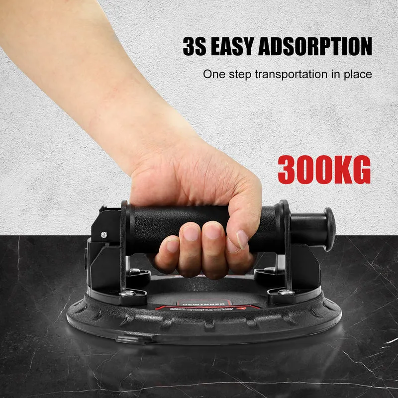 DEWINNER Heavy Duty Vacuum Cups x 2, ABS Handle Glass Lifting Cups,230 kg Load Capacity,Industrial Vacuum Cups for Lifting Flat and Non-Porous Surfaces