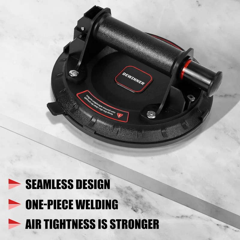 DEWINNER Heavy Duty Vacuum Cups x 2, ABS Handle Glass Lifting Cups,230 kg Load Capacity,Industrial Vacuum Cups for Lifting Flat and Non-Porous Surfaces