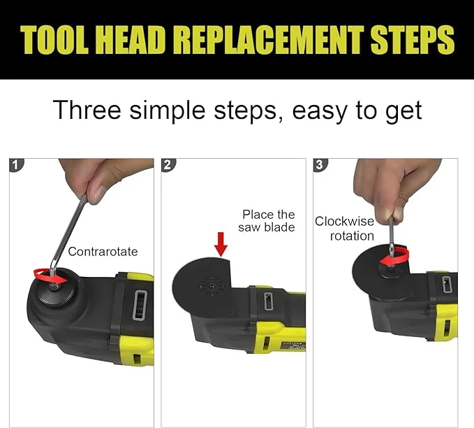 DEWINNER Oscillating Multi-Tool, Detail Sander for Drill Attachment,Sanding Kit, a Mini Saw & Grinder, Scraper and Grout Remover, Variable Speed Universal Fit Accessory