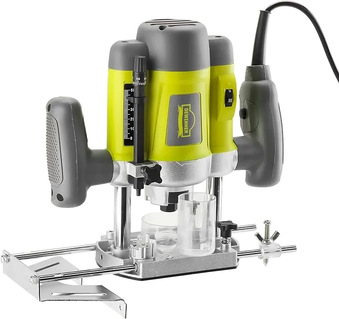 Electronic Wood Router 240V, DEWINNER Laminate Wood Working Joiners Tool, Compact Router with Trimmer Base DE-60082BMC