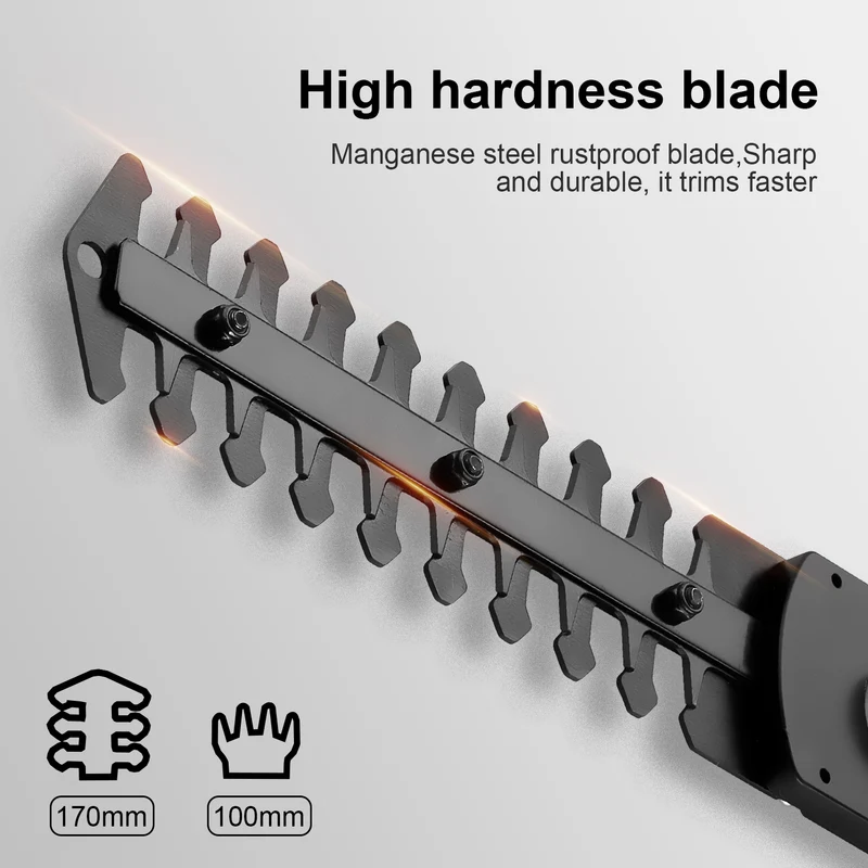 DEWINNER 2in1 Grass Shear & Hedge Trimmer with 7.2V Rechargeable Lithium-Ion Battery, Edging and Shrub Shear, 2 Interchangeable Blades, Lightweight, Garden Cutting Edge Trimmer, Pruner - Handheld