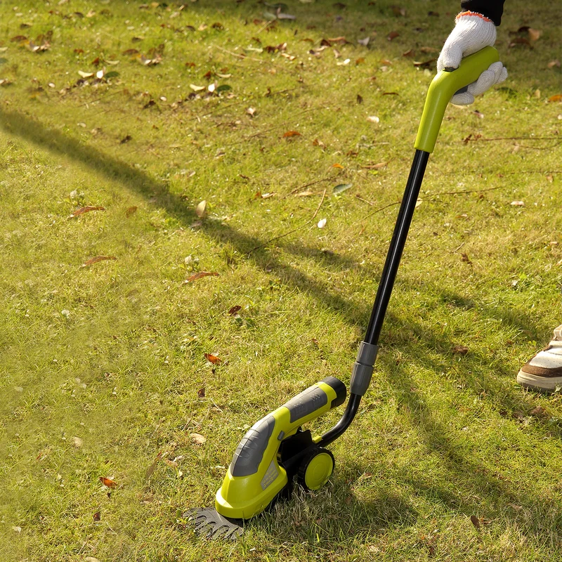 DEWINNER 2in1 Grass Shear & Hedge Trimmer with 7.2V Rechargeable Lithium-Ion Battery, Edging and Shrub Shear, 2 Interchangeable Blades, Lightweight, Garden Cutting Edge Trimmer, Pruner - Handheld