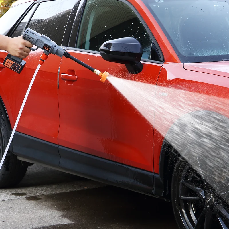 DEWINNER 32V Cordless Hydroshot 700PSI Portable Pressure Cleaner Kit with 1 Batteries，5-in-1 Adjustable Nozzle Suitable for Washing Cars/Fences/Siding