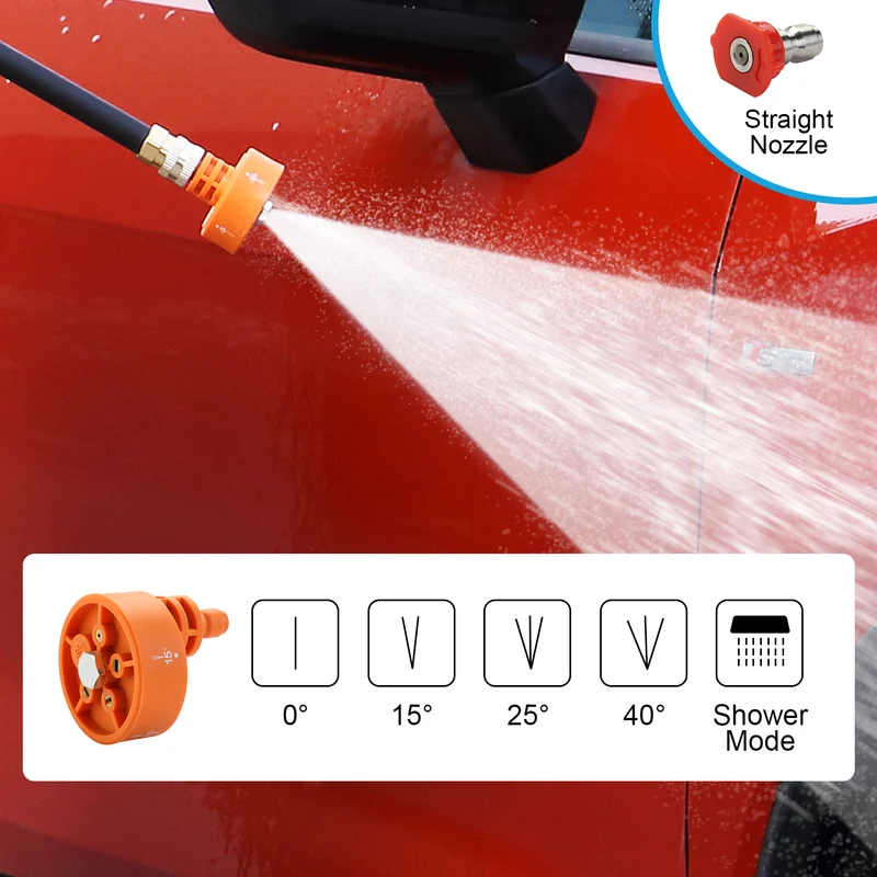 DEWINNER 32V Cordless Hydroshot 700PSI Portable Pressure Cleaner Kit with 1 Batteries，5-in-1 Adjustable Nozzle Suitable for Washing Cars/Fences/Siding