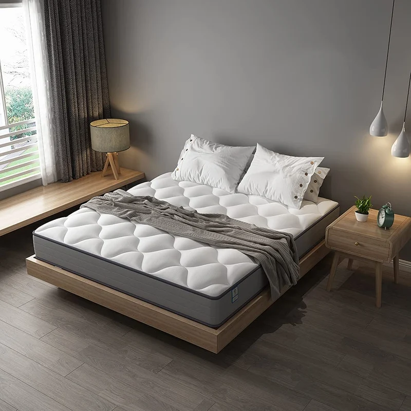 DEWINNER Matelas a Memoire de Forme en Mousse et Ressorts 20 cm Épaisseur Matelas 7 Zones Ergonomique, Hypoallergénique, Soutien Optimal, Confort (90x190x20cm)