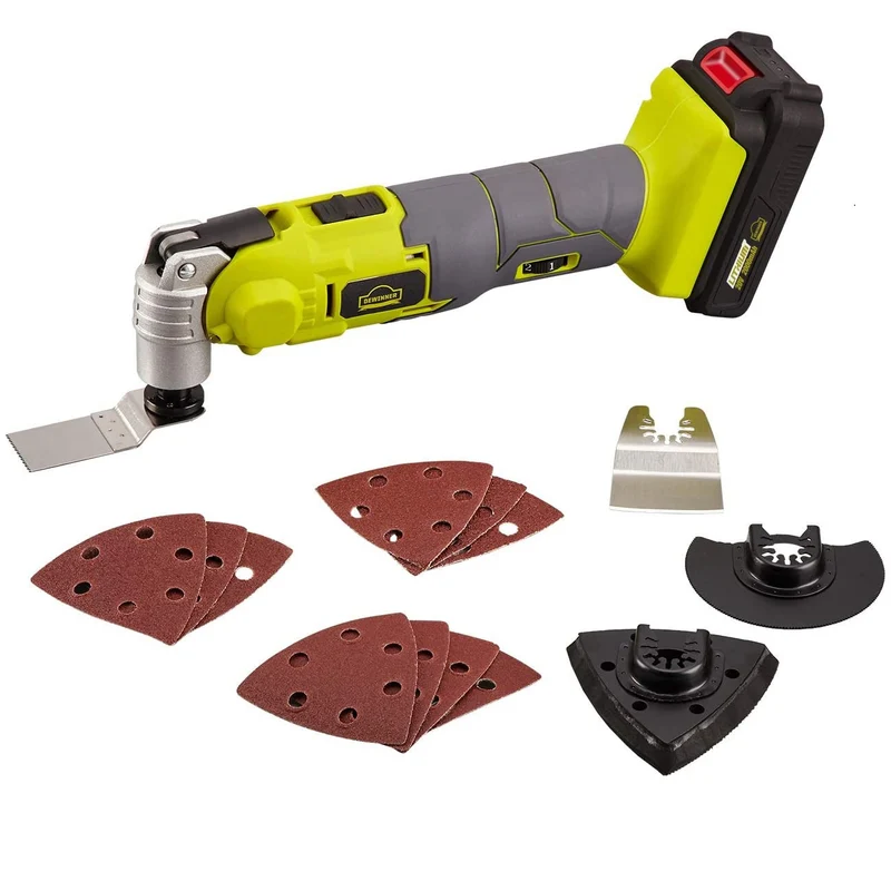 DEWINNER Cordless Oscillating Multi-Tool LED Variable Speed Universal Fit, 20V 2Ah Lithium-Ion with 1 Battery and Charger,