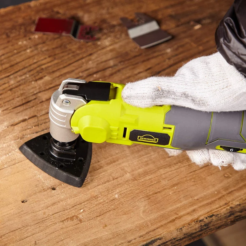 DEWINNER Cordless Oscillating Multi-Tool LED Variable Speed Universal Fit, 20V 2Ah Lithium-Ion with 1 Battery and Charger,