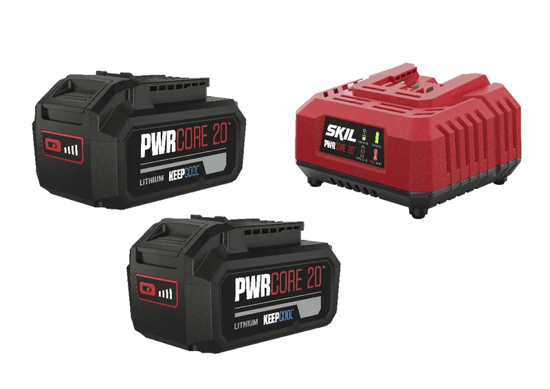 SKIL Kit 2 Batterie («20V Max» da 4,0 Ah «KEEPCOOL™» al litio) e caricatore 3112 BA Cod. BM 059700