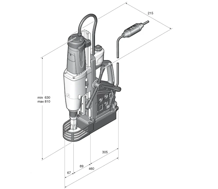 Fein KBU 110-4 M Trapano base magnetica per punte a corona fino a 110 mm , max 1700W
