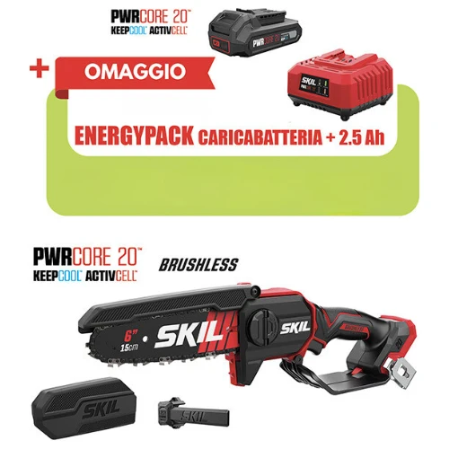 🌿 Potatore a Batteria SKIL Red Line 0512AA – Brushless 20V (Solo Corpo Macchina) + ENERGY PACK OMAGGIO