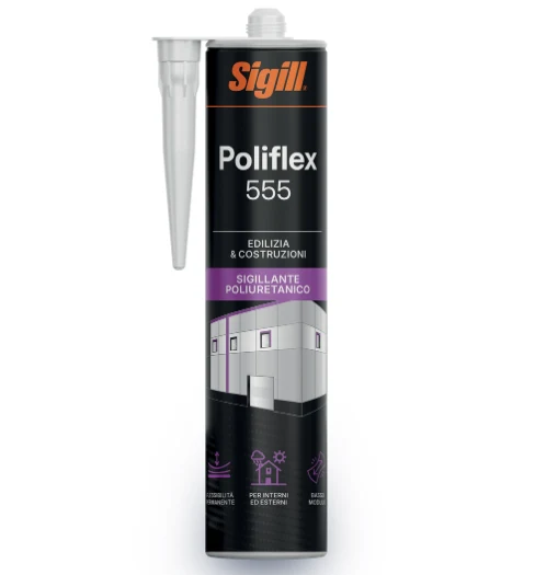 Sigill 6061 POLIFLEX 555 Colore Grigio 310 ml , minimo acquistabile una scatola da 12 pezzi o multipli