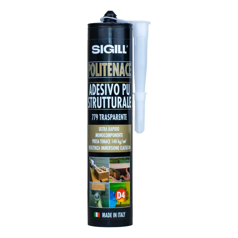 Sigill 779 - Adesivo strutturale poliuretanico Politenace Trasparente, 300ml