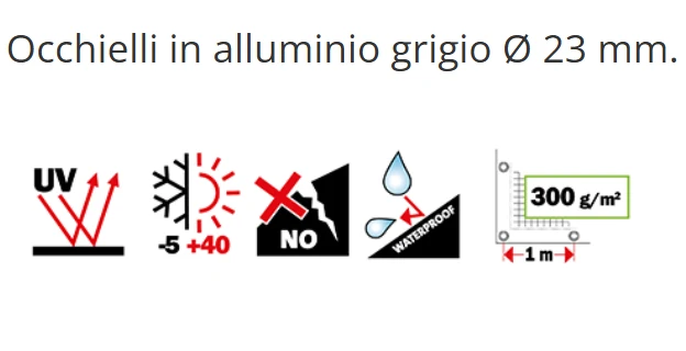 Ribimex PRB30002X03 Telone PVC 300 grm² 2x3 m 100% PVC