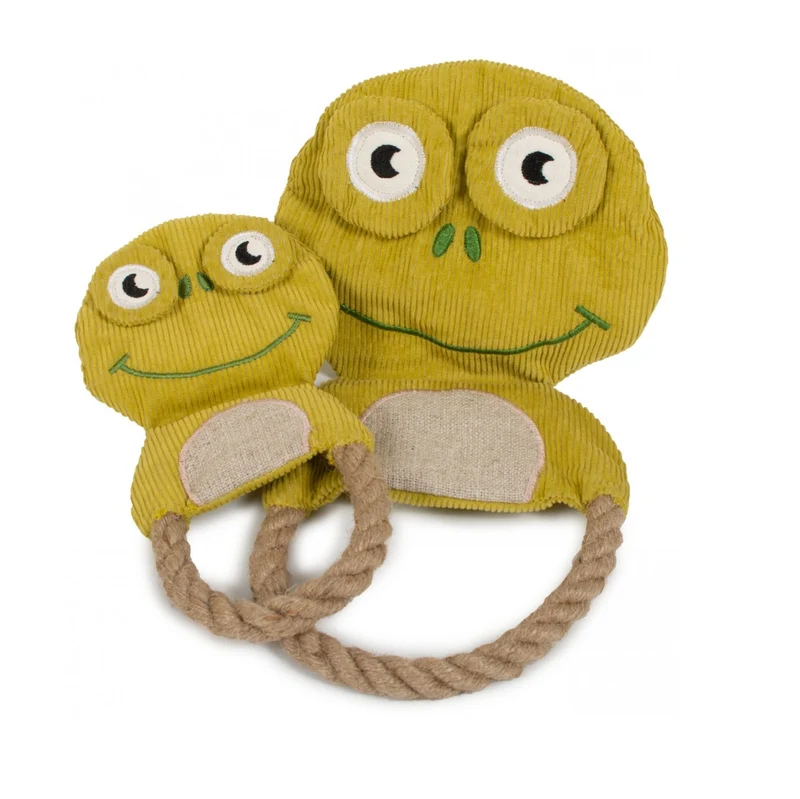 Gioco per cani Rana in cotone e canapa