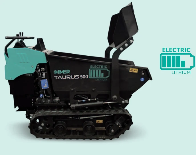 Imer 1108051 Taurus 500 Electric Minidumper a batteria con pala , portata 500 kg ,incluso batterie 4kWh 80Ah + caricabatterie esterno