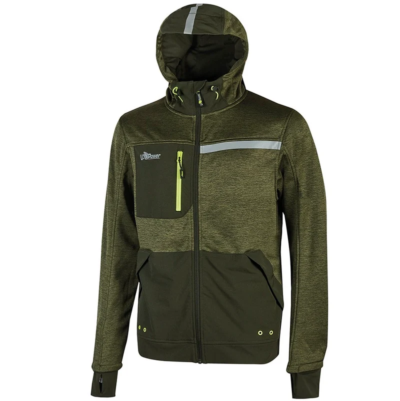🌌 Felpa Full-Zip Galaxy U-Power – Colore Dark Green