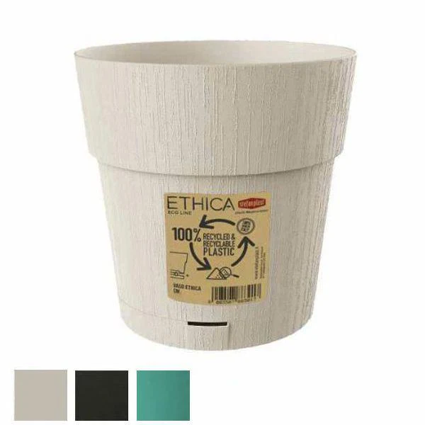 Vaso tondo con sottovaso Ethica
