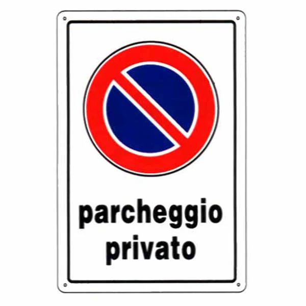 🚗 Cartello Parcheggio Privato cm 20 x 30