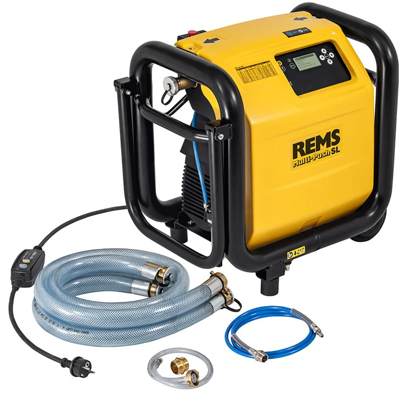 Rems Multi-Push SL Set - Unità elettronica di flussaggio e provaimpianti con compressore
