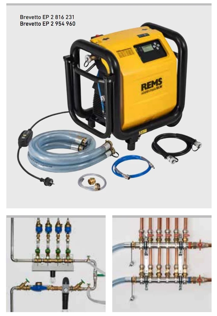 Rems Multi-Push SL Set - Unità elettronica di flussaggio e provaimpianti con compressore