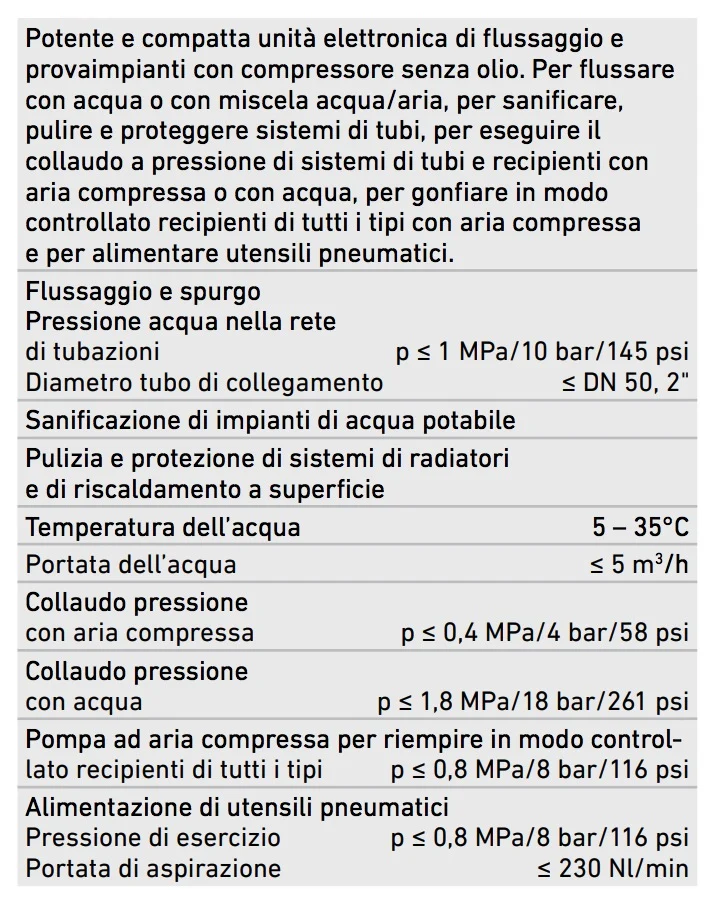 Rems Multi-Push SL Set - Unità elettronica di flussaggio e provaimpianti con compressore