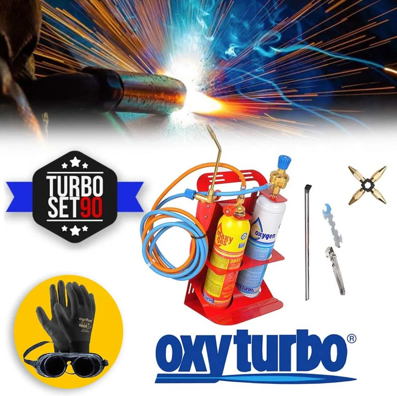 Oxyturbo Turbo Set 90 - Kit per saldatura fino a 3000°C - Stazione saldatura autogena