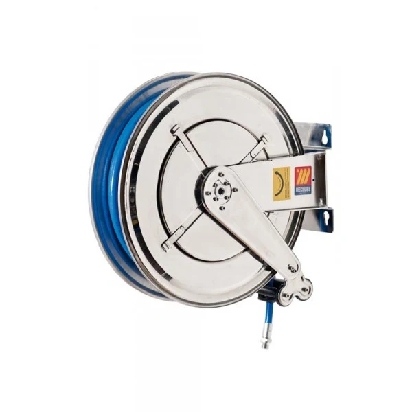 Meclube 070-2401-420 - Avvolgitubo fisso INOX AISI 304 PER ARIA-ACQUA 20 bar Mod. FX-550 CON TUBO