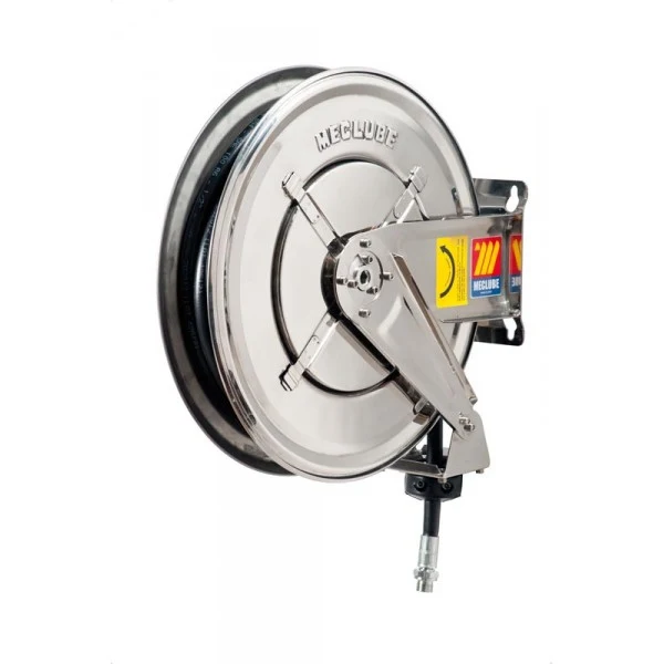 Meclube 070-2302-418 - Avvolgitubo fisso INOX AISI 304 PER ARIA-ACQUA 20 bar Mod. FX-460 CON TUBO