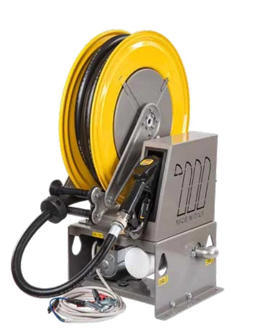 Meclube Mec-Reel 090-5060-Y60 - Erogatore gasolio con avvolgitubo, pistola e filtro - 12V
