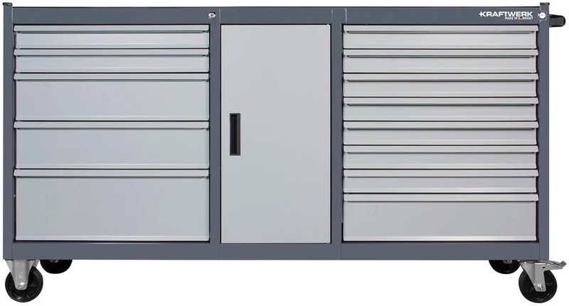 Kraftwerk BT1800 LINE Carrello con ruote Portautensili Cassettiera da officina vuoto , 1885x470xH1000 mm