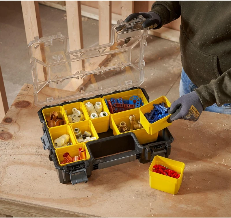 Stanley 1-97-521 - Organizer valigetta porta attrezzi a 10 scomparti FATMAX