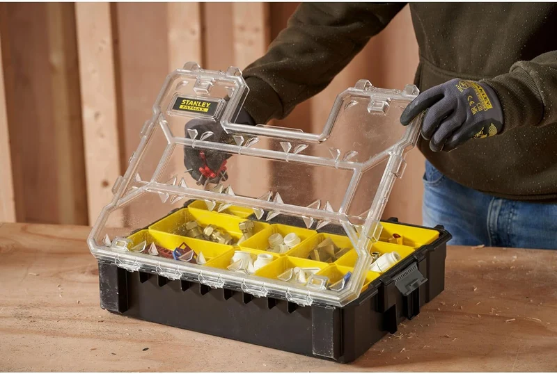 Stanley 1-97-521 - Organizer valigetta porta attrezzi a 10 scomparti FATMAX
