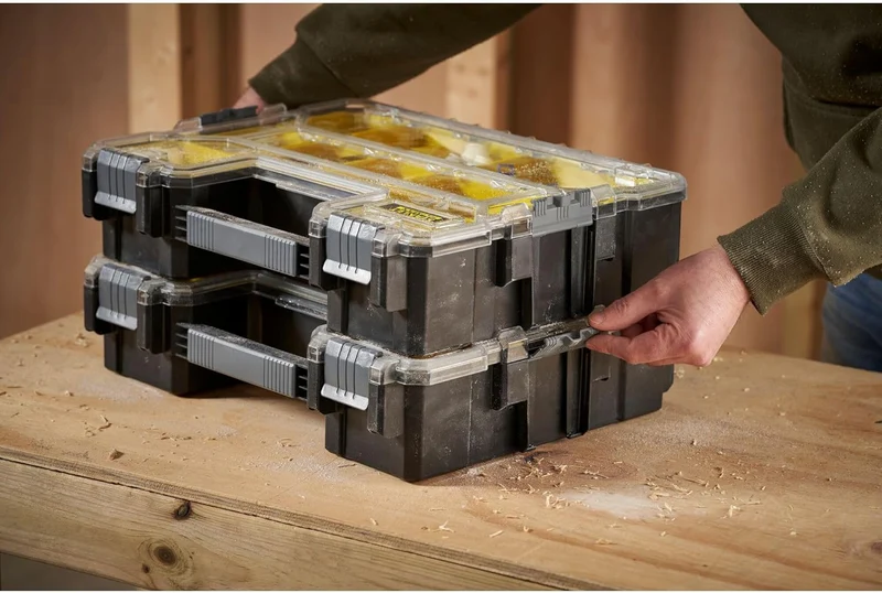 Stanley 1-97-521 - Organizer valigetta porta attrezzi a 10 scomparti FATMAX