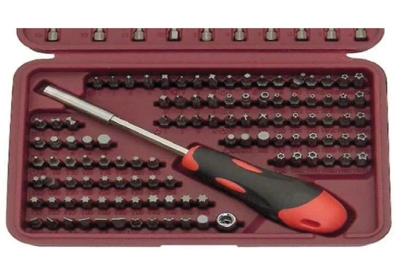 Fermec Bit-138 cassetta porta attrezzi completa di 138 inserti per avvitatura