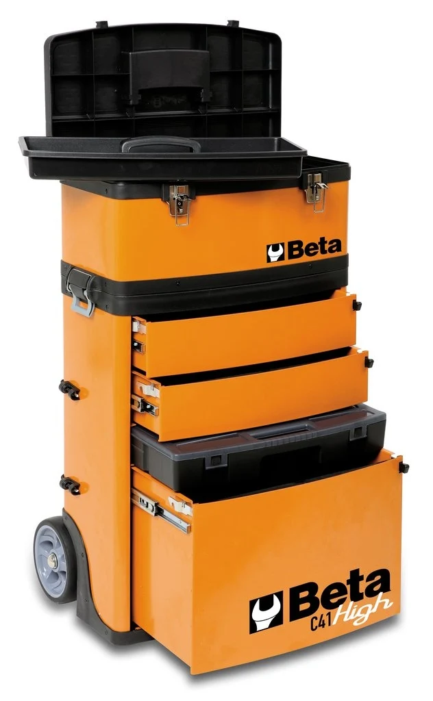 Trolley carrello portautensili BETA C41H-O a due moduli sovrapponibili (high orange)