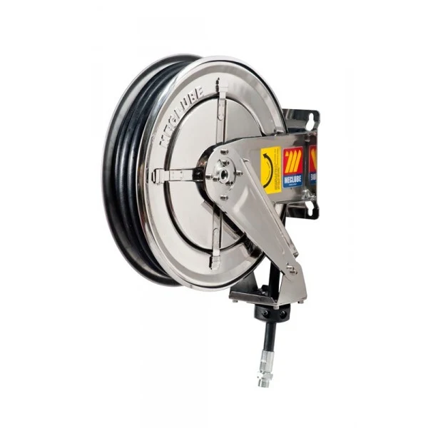 Meclube 070-2202-212 - Avvolgitubo fisso INOX AISI 304 PER ARIA-ACQUA 20 bar Mod. FX-400 CON TUBO