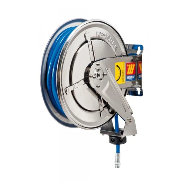 Meclube 070-2201-310 - Avvolgitubo fisso INOX AISI 304 PER ARIA-ACQUA 20 bar Mod. FX-400 CON TUBO