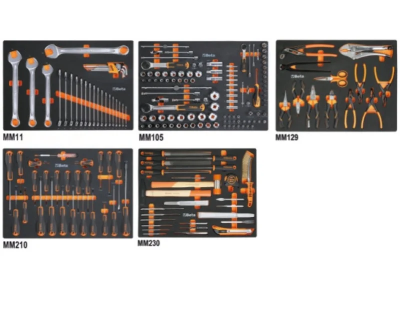 Beta 5945VUM Assortimento di 199 utensili per impiego universale in vassoio morbido in EVA , 566x532 mm