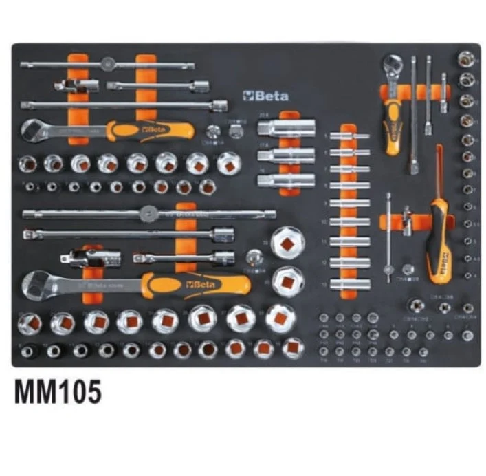 Beta 5945VUM Assortimento di 199 utensili per impiego universale in vassoio morbido in EVA , 566x532 mm