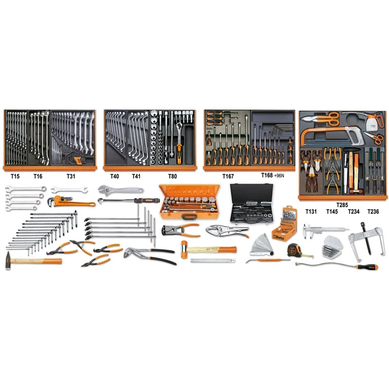 Beta 5910 VI/3T - Assortimento di 261 utensili per manutenzioni industriali in termoformati rigidi