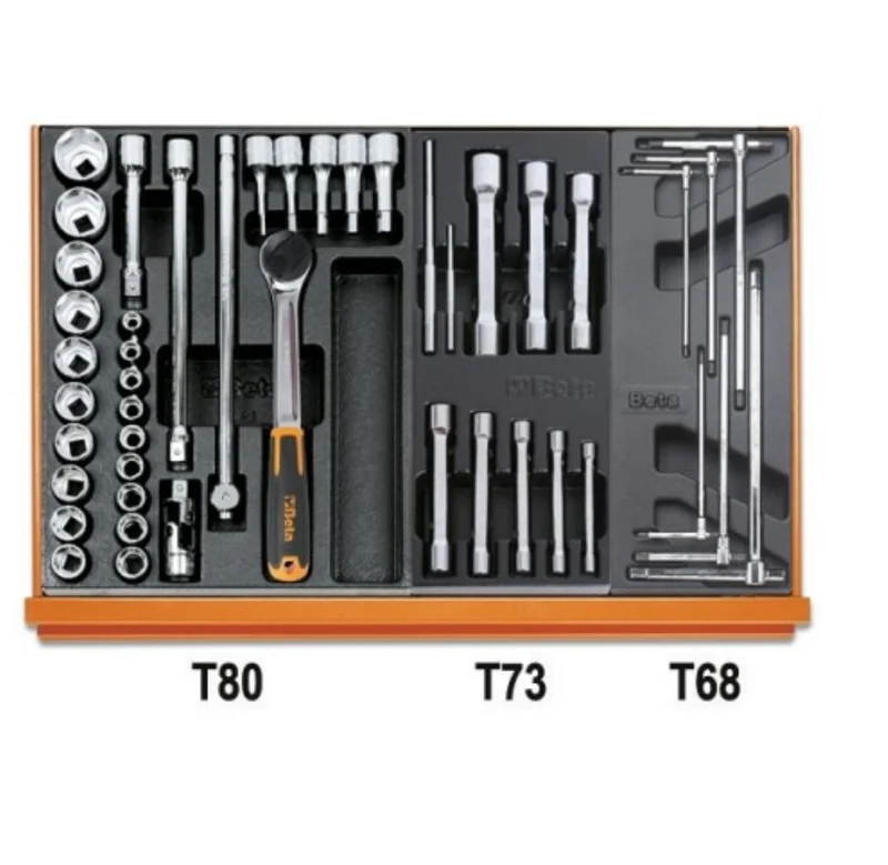 Beta 5904VI3T Assortimento di 144 utensili per manutenzioni industriali in termoformato rigido in ABS