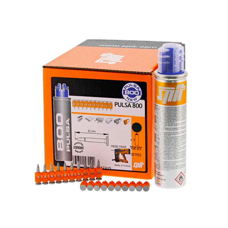 Spit 057550 - Chiodi HC6 15 mm per materiali duri - 500 pezzi + Bombola di gas