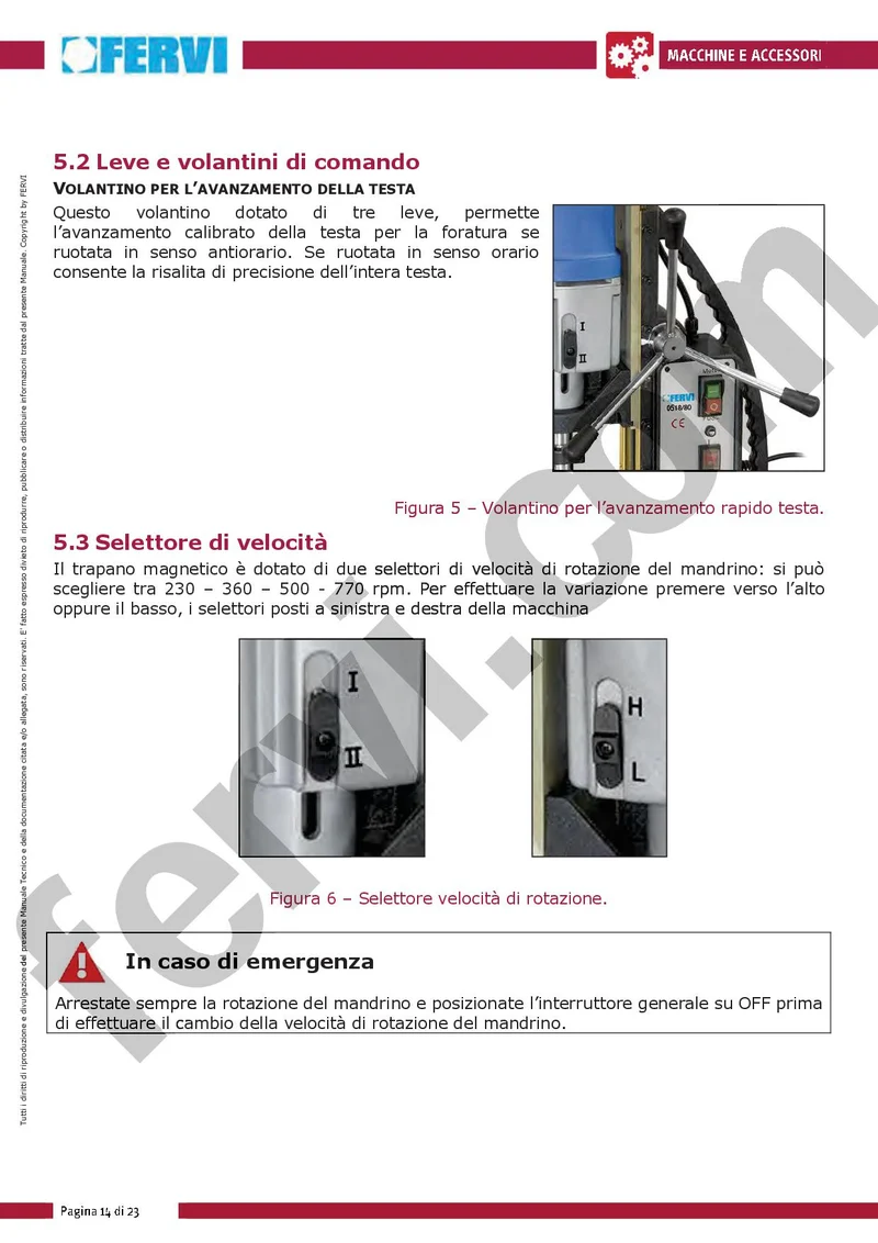 Fervi 0518/80 - Trapano magnetico