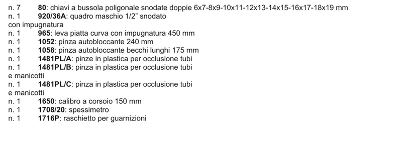 Beta M78 - Modulomorbido chiavi a bussola poligonali snodate doppie, pinze e utensili per misurare