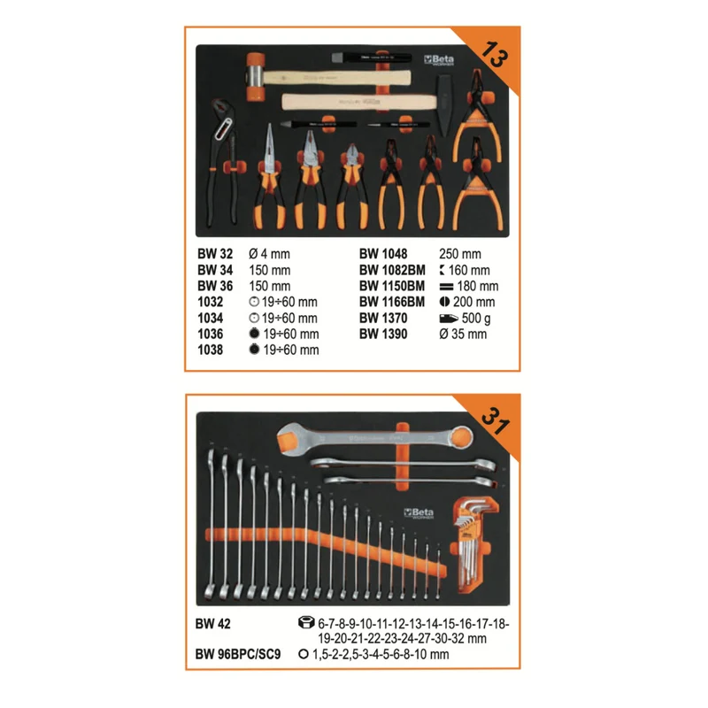 Beta RSC24/6N-249UT - Carrello 6 cassetti nero, completo di 249 utensili