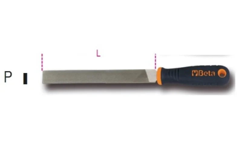 BETA 1719BMA8/P 017190056 Lime piatte a taglio mezzodolce, con impugnatura